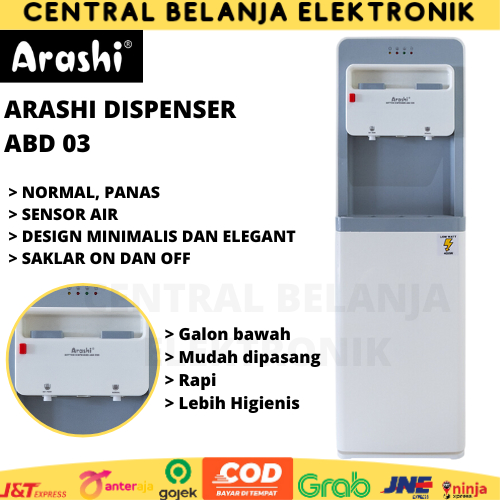 Arashi dispenser galon bawah ABD03N white / Arashi dispenser galon bawah abd03N white