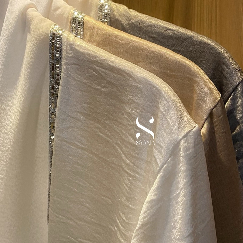 hemat oreeda abaya outer satin silk mewah flowy