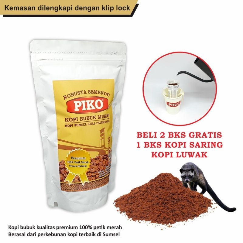 

Kopi Bubuk Robusta Semendo Premium 250gr Kopi Piko Petik Merah