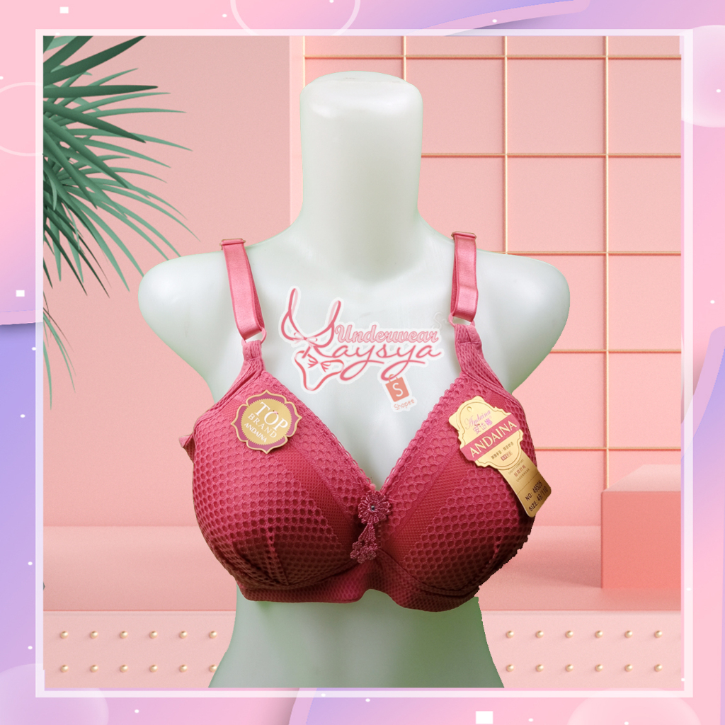 BH/Bra Andaina 49525 Cup Super Jumbo Busa Tipis Tanpa Kawat Ukuran 46-52