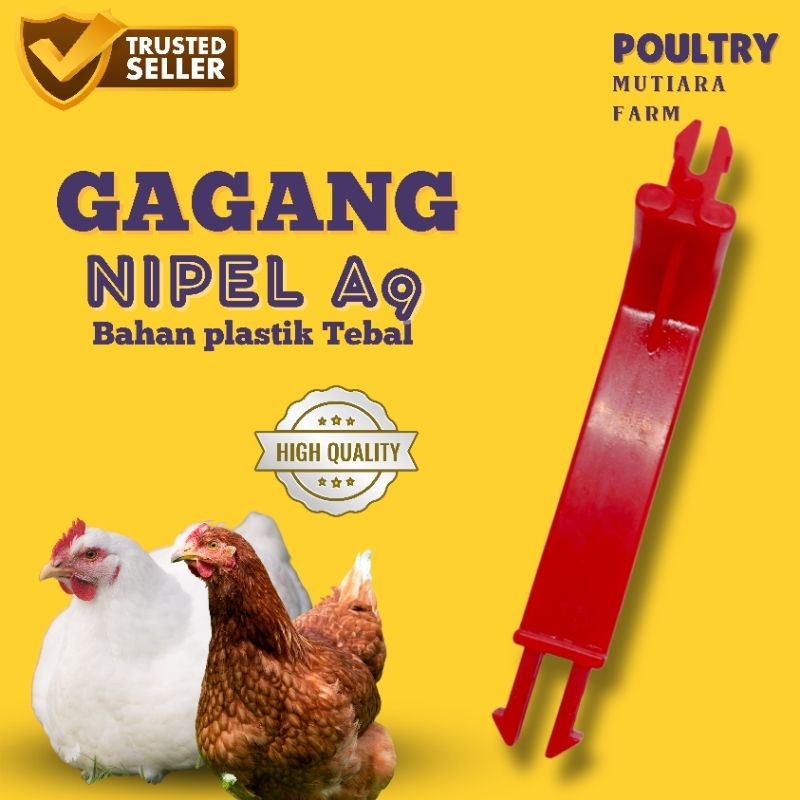 Gagang Nipel A9 + Mangkok Untuk Ayam petelur - Ayam Broiler - Burung Puyuh