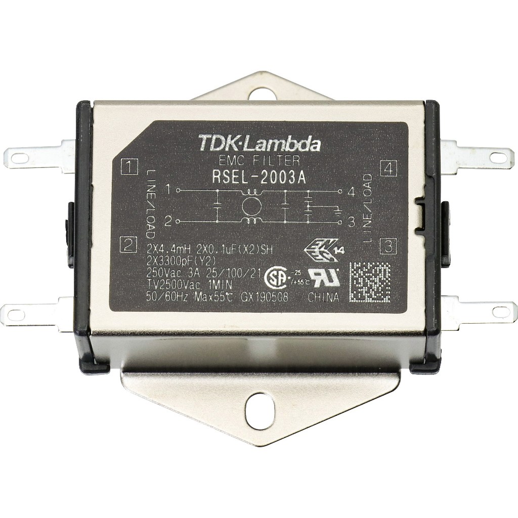 TDK LAMBDA EMI FILTER 1PHASE 3A RSEL-2003A TDK LAMBDA NOISE FILTER 3A TDK LAMBDA EMI FILTER 1PHASE 3