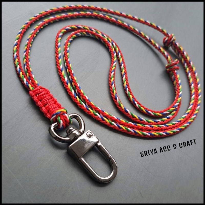 

Tali Lanyard Id Card Gantungan Kunci Tali Puja Panca Warna ( adjustable size )
