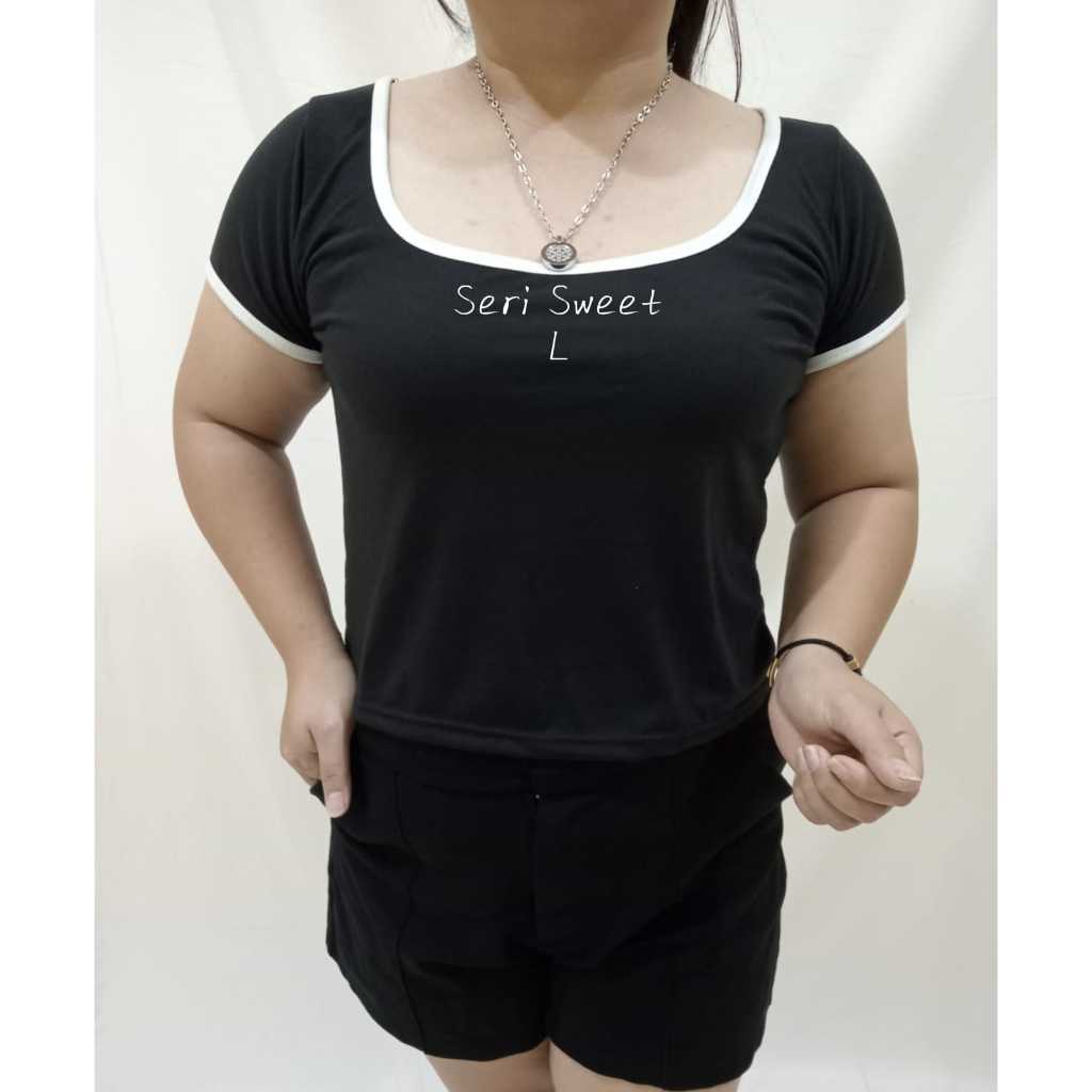 Seri Sweet / CROP TOP JUMBO / BAJU CROP / KAOS WANITA / KAOS CROP / KROP TOP BIG / KAOS CROP / TESAA