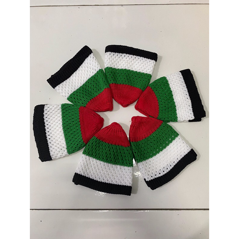 1kodi 20pcs Peci Rajut Peci Palestina Peci Elastis