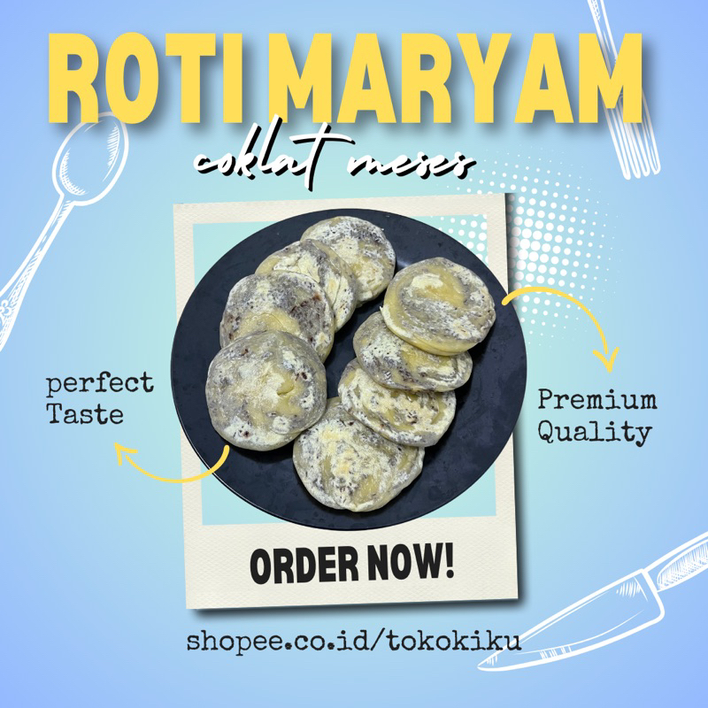

[ISI 10] Roti Maryam / Roti Canai / Roti Cane Frozen Coklat Meses PREMIUM