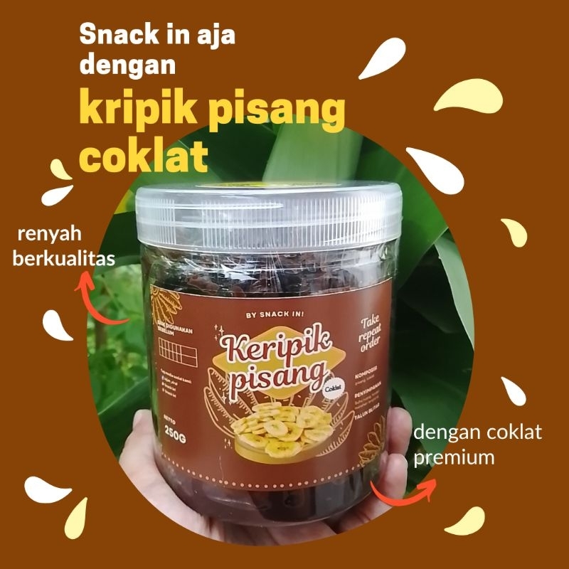 

SNACK In! kripik pisang coklat 250gr-400gr |Blitar