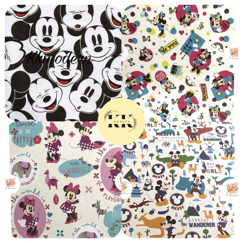 

(PART 1) KERTAS KADO SANSAN WAWA MOTIF MICKEY MOUSE MINNIE MOUSE l