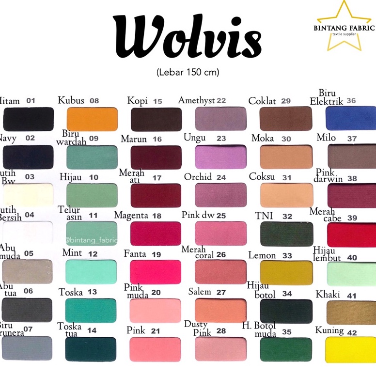 Terdepan Bahan Kain Wolfis Wolvis Wool Peach 1 meter