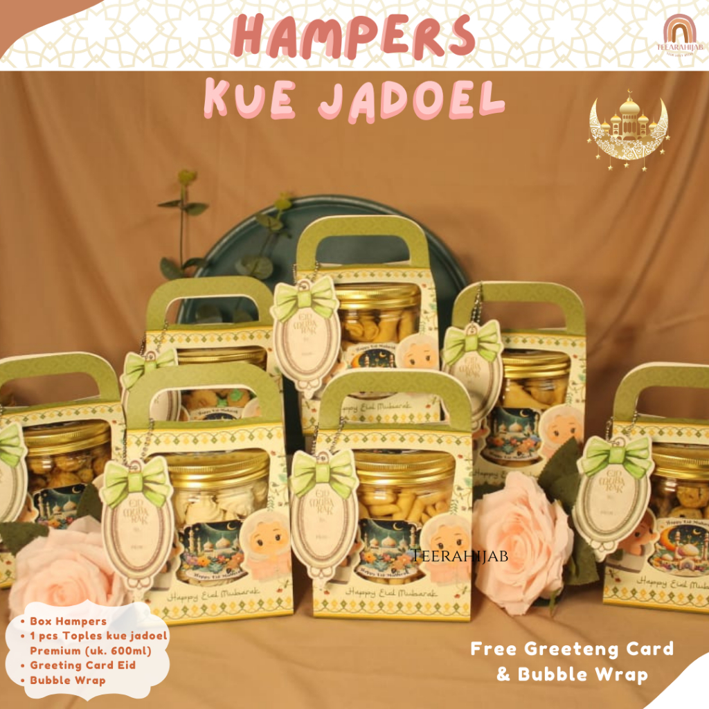 

Hampers Snack Jadoel Special Idul Fitri 1 toples // Hampers Kue Lebaran 2024 // Hampers Lebaran Kue Kering by Teearahijab