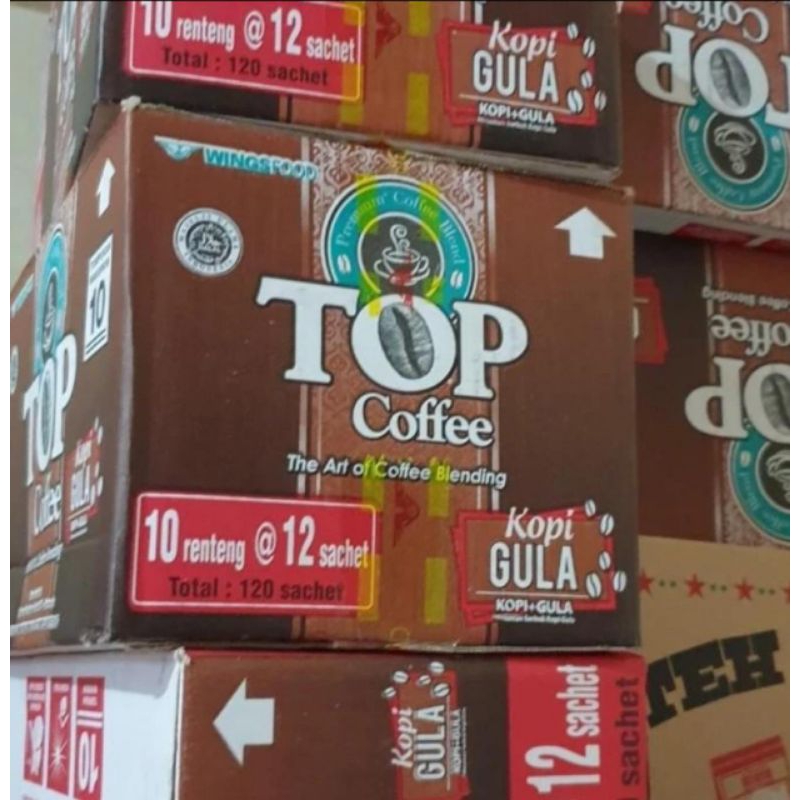 

Top Coffee Kopi Gula Sedus isi 12 Renceng=120 Sachet @25g