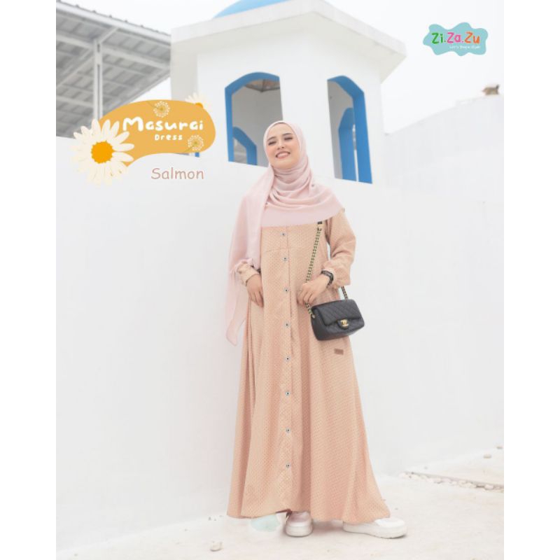 MASURAI DRESS BY ZIZAZU GAMIS POLKADOT GAMIS BUSUI GAMIS MURAH BERKUALITAS