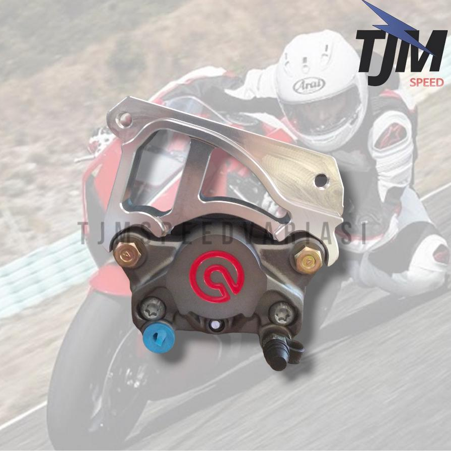 Kaliper Brembo 2P p2 2piston Grey red logo+ Breket Kaliper Vario 125/150 160 260mm