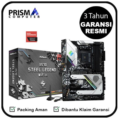 ASRock X570 Steel Legend WiFi AX Motherboard AM4 ATX DDR4 PCIe 4.0