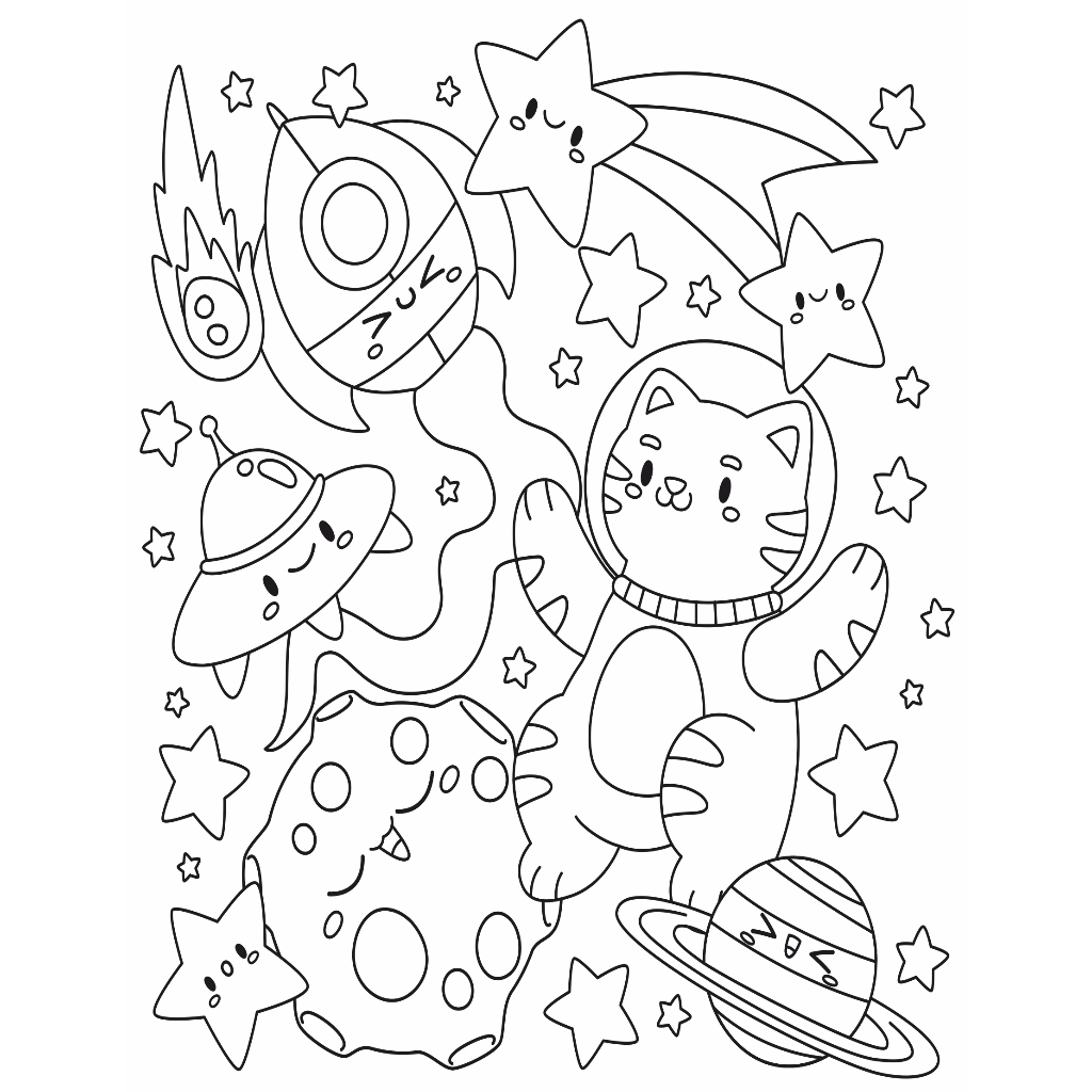 

Mewarnai gambar luar angkasa anak dan dewasa