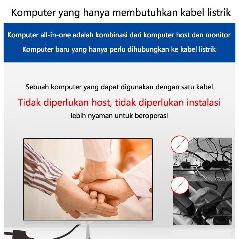 【FREE Install】PC komputer gaming all in one  full set baru core i7 22/24 inch ram8+512gb SSD editing install windows/office-4