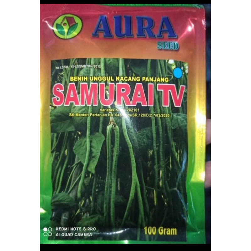Benih Kacang Panjang SAMURAI TV 100Gr Aura Seed