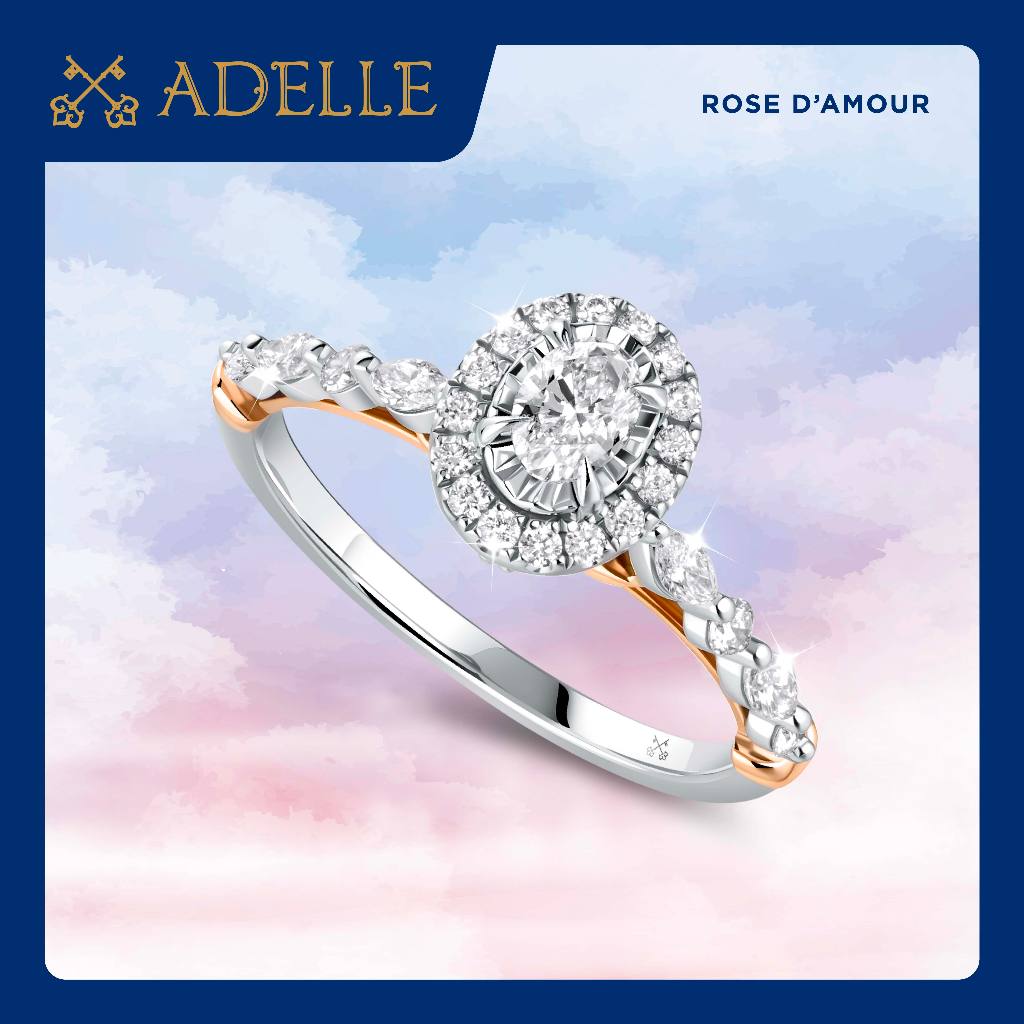 Adelle Jewellery - Bloomica Ring - Cincin Emas Berlian
