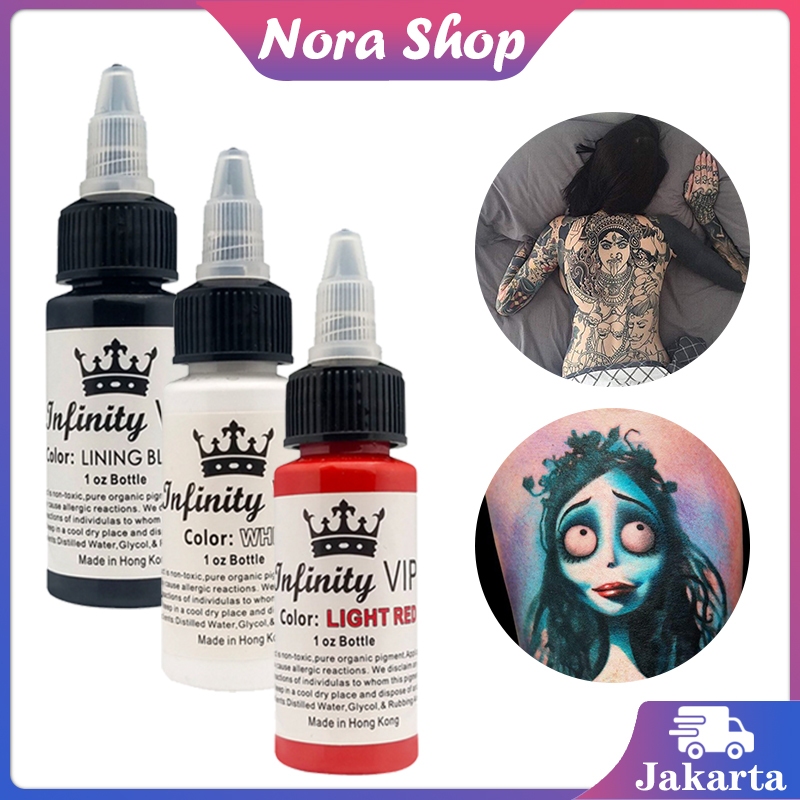 30ml Tinta Tato Semi Permanen Tinta Tattoo Profesional Ink Tato Alat Tato Pewarna Tato Kulit