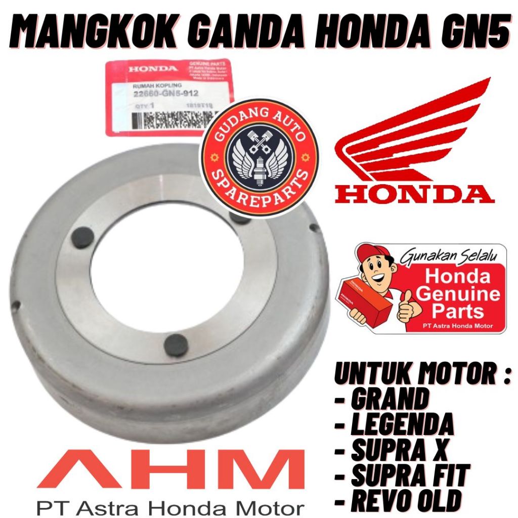 ORIGINAL AHM mangkok ganda honda grand supra x 100 supra fit revo 100 legenda