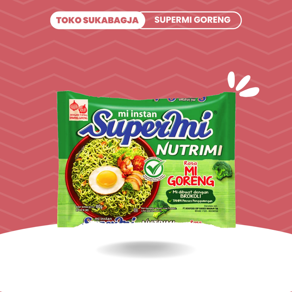 

Supermi Nutrimi Mie Instan Rasa Mi Goreng 80g