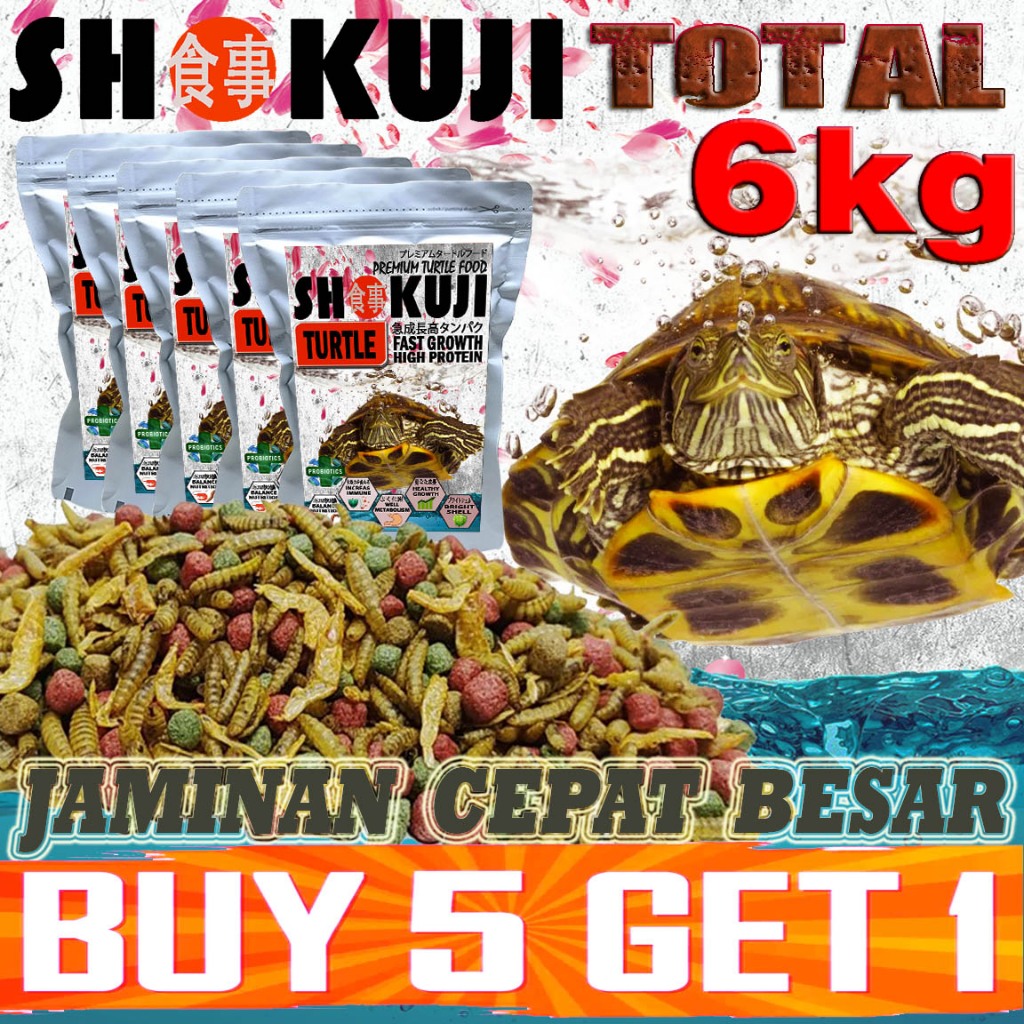 SHOKUJI PAKAN KURA-KURA AIR BRAZIL CST RES PIPUT PELET MAKANAN TURTLES FOOD PELLET KURA AMBON DAMER 