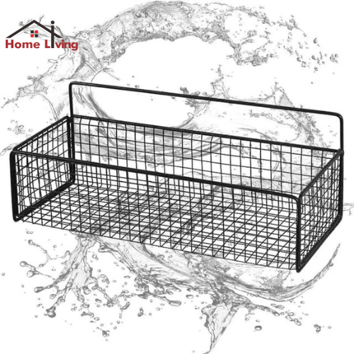 RTY HL Rak Gantung Kamar Mandi Rak Keranjang Jaring Besi Tempel Dinding Serba Guna