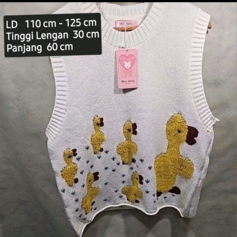 Miss Alley Vest Rajut Halus Import Bangkok