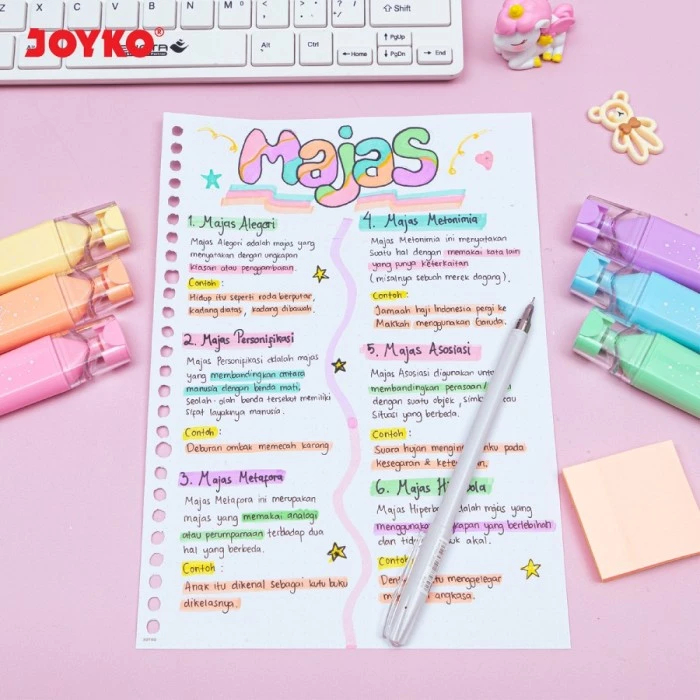 

D3W! [SET] Highlighter / Penanda 6 Warna Soft Pastel - Joyko HL-85-6 MURAH