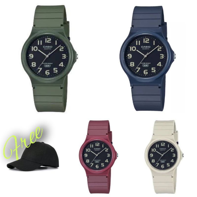 Jam tangan Casio Unisex Tipe Mq-24uc-2 / mq-24uc-3 / mq-24uc-4 / mq-24uc-8 Jam tangan karet Analog