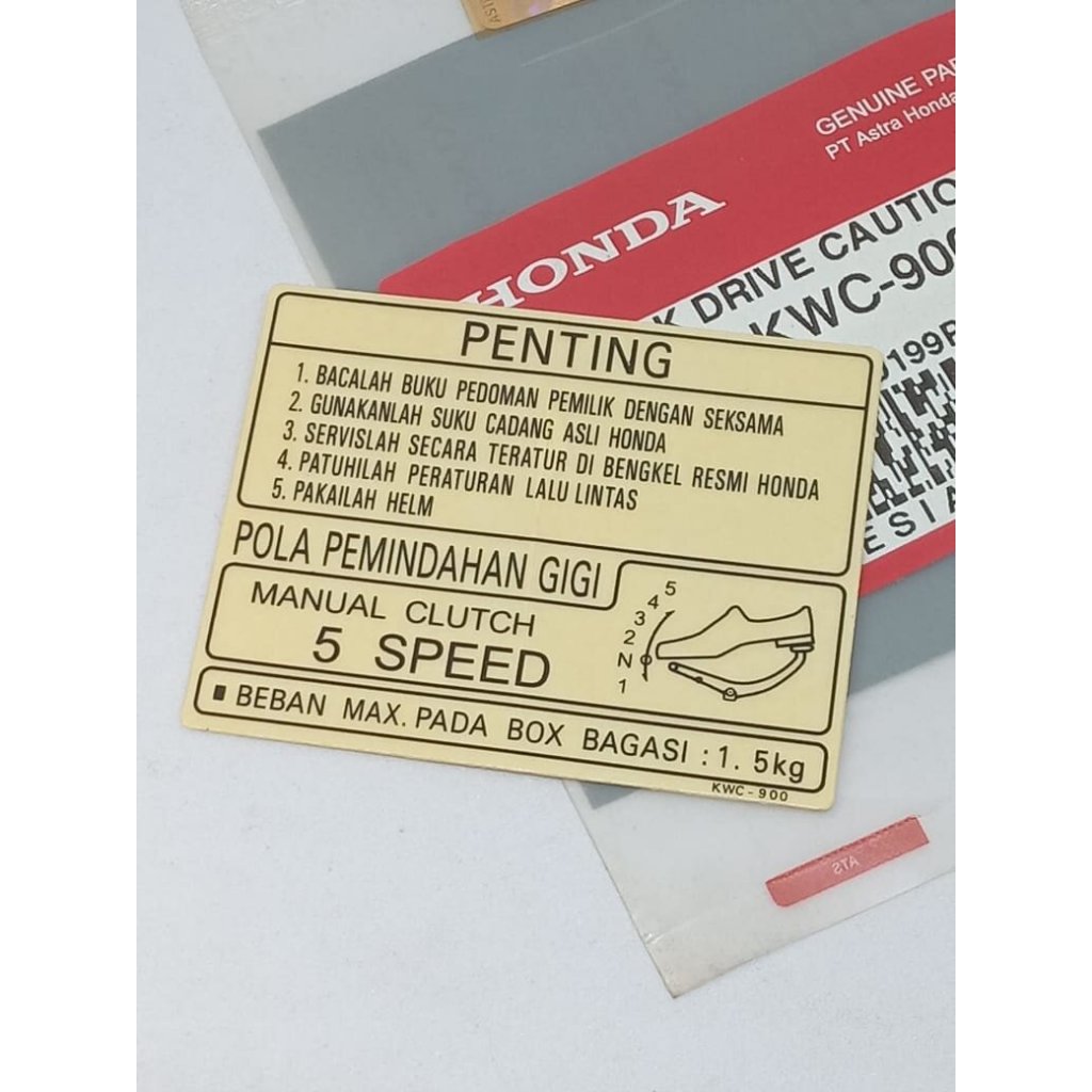 

Sticker Mark Drive Caution Black Honda