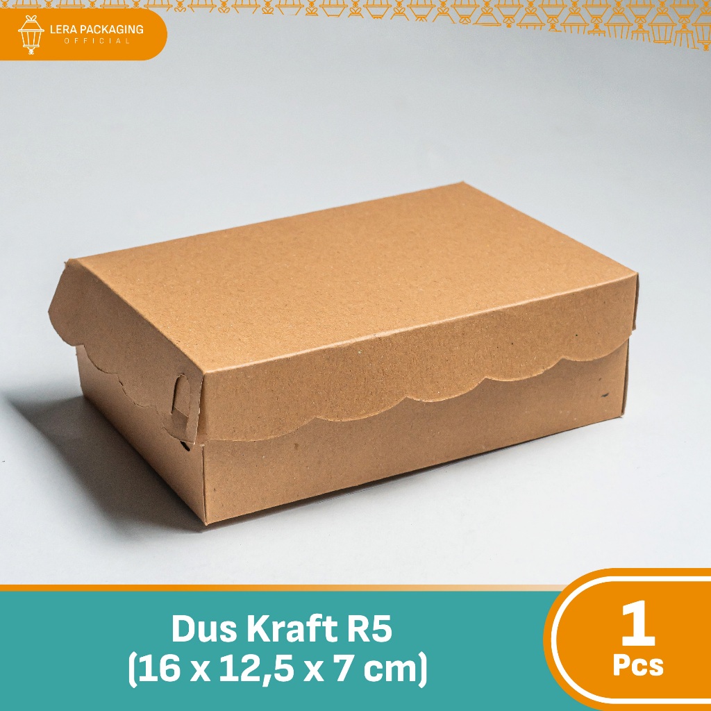 

R5 - Kotak Dus Kraft Coklat/Kotak Dus Kue/Kotak Dus Snack/ Kotak Dus Renda Coklat Non-laminasi