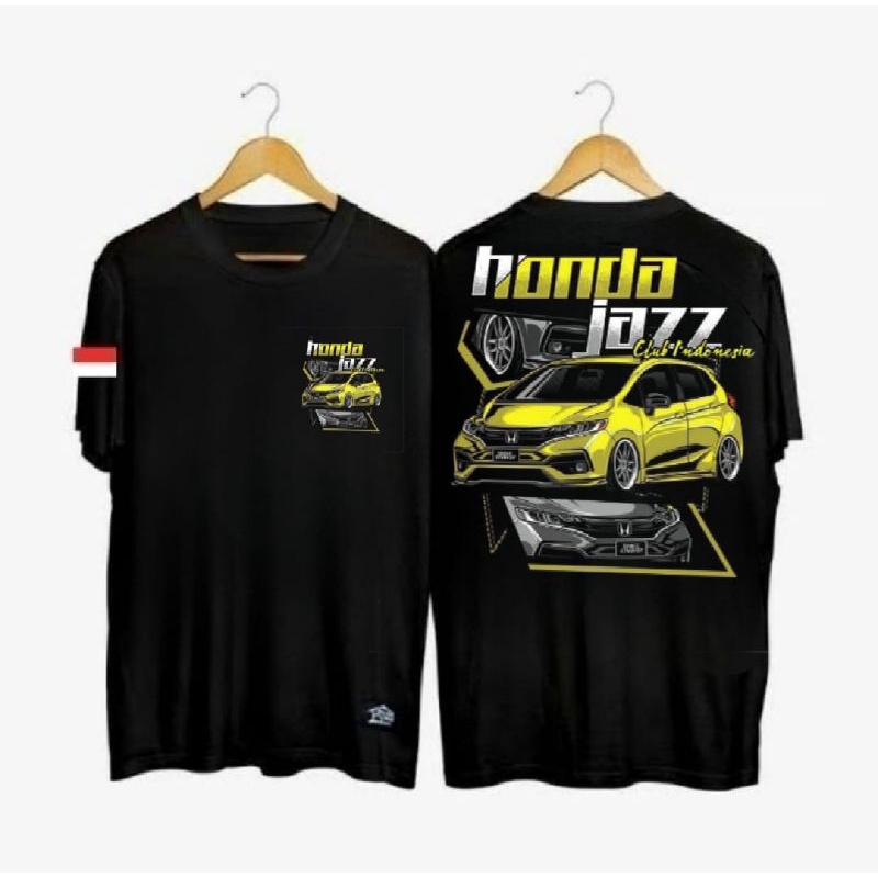 KAOS HONDA JAZZ CLUB INDONESIA MOTIF JAZZ KUNING