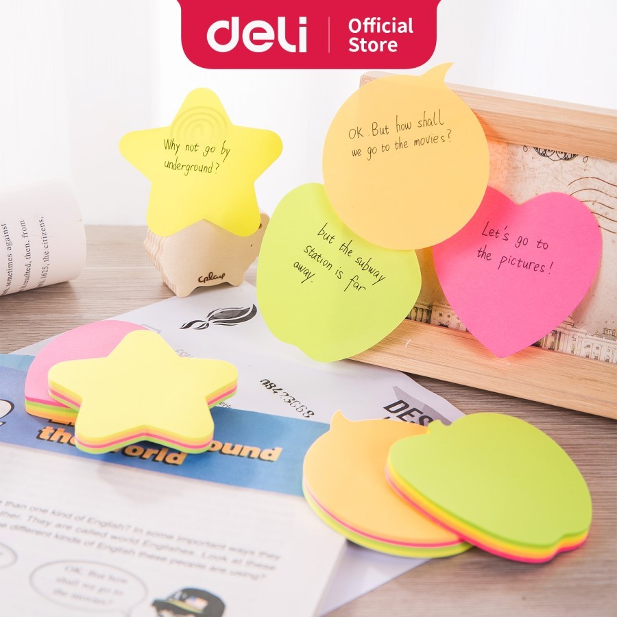 

Deli Sticky Notes / Memo Tempel Shape 76×76mm 3' EA03202