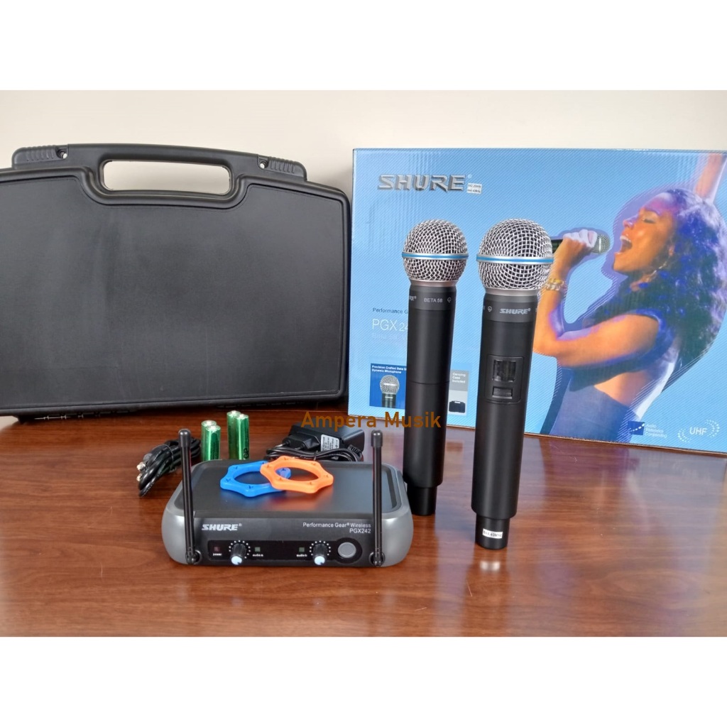 Mic wireless SHURE PGX 242 HH / shure pgx242 + Koper ( Handheld )