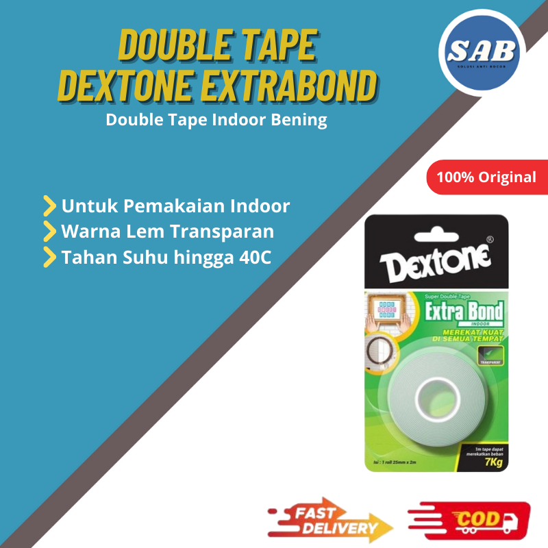 

Double Tape Kuat Double Tape Dextone Extra Bond Indoor Merekat Sempurna Di Segala Permukaan