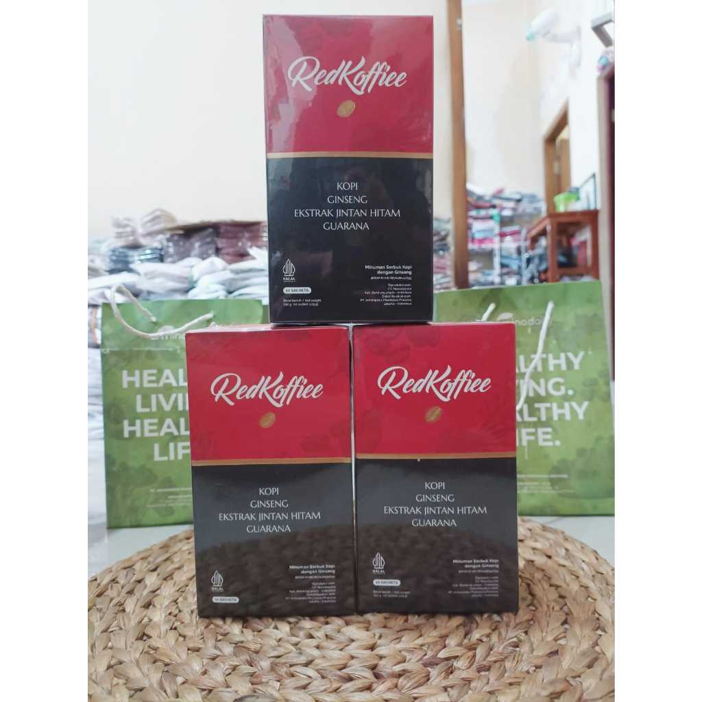 1BOX ( ISI 10PCS)Kopi Merah Minuman serbuk kopi & krimer Red Koffiee Minuman kesehatan