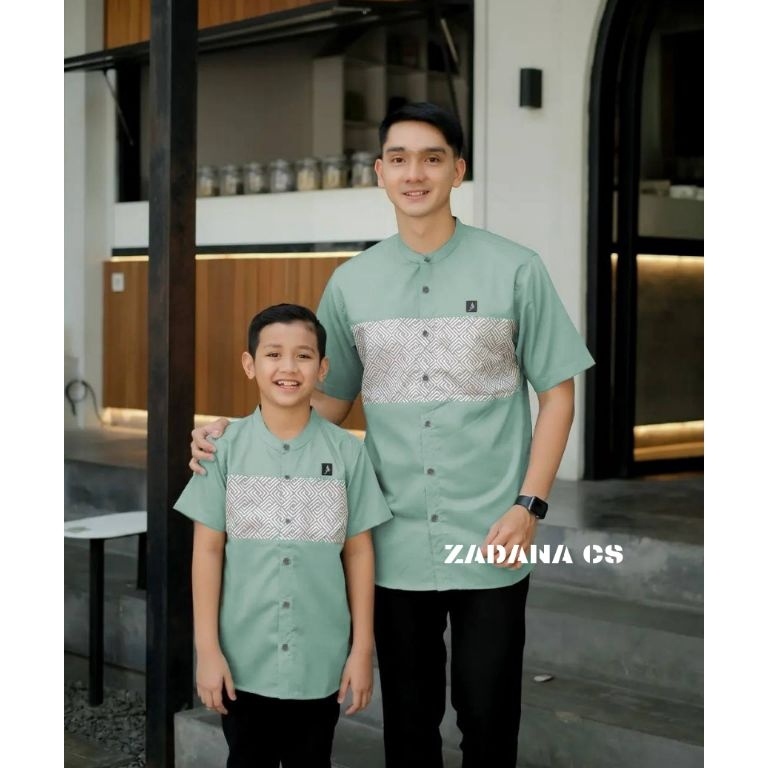 44 Baju Koko Kurta Dewasa Couple Anak  Motif Zaid  Rekomendasi Warna Hijau Sage Green