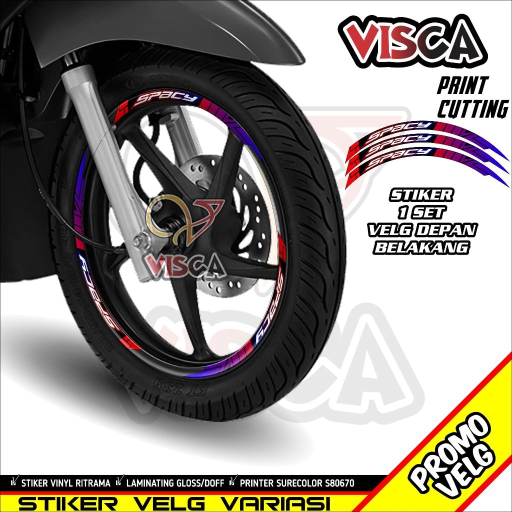 Stiker Velg List Velg Motor Stiker Velg Spacy Motif Bunglon Custom
