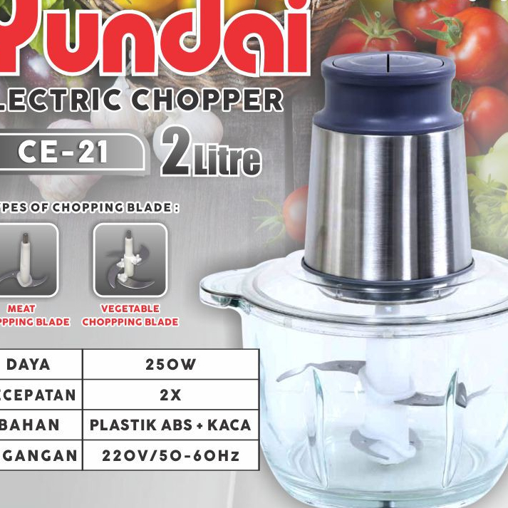 Electric Chopper 2 Liter CE-21 (KACA) YUNDAI