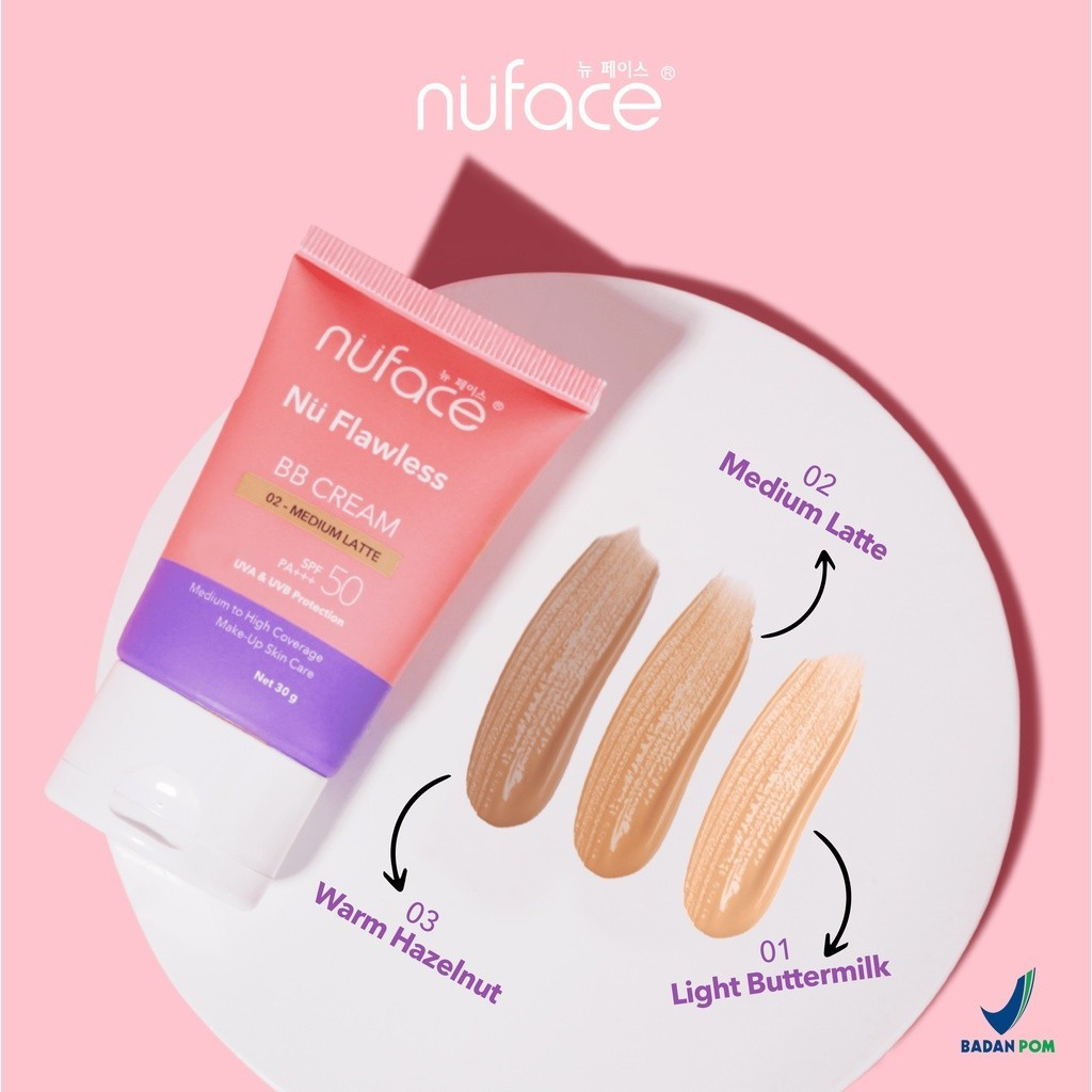 BB CREAM - NUFACE NU FLAWLESS BB CREAM 30GR - BB CREAM NUFACE ORIGINAL