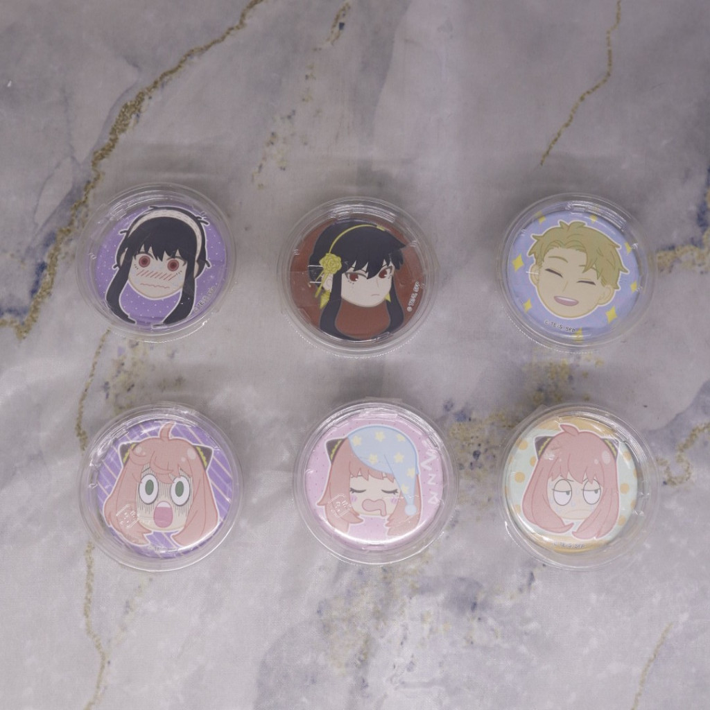 SPY x FAMILY Expression Can Badge Anya Yor loid forger pin bulat