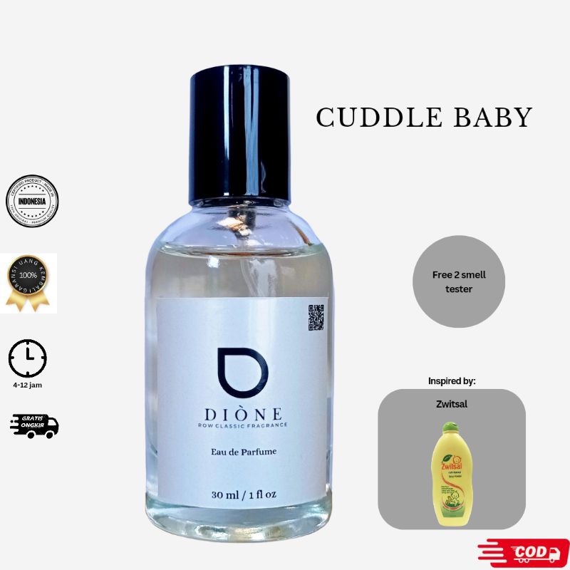 Dione Baby Cuddle | Parfum searah aroma Zwitsal Baby Powder | Parfum wangi bayi | Parfum Unisex | Pa