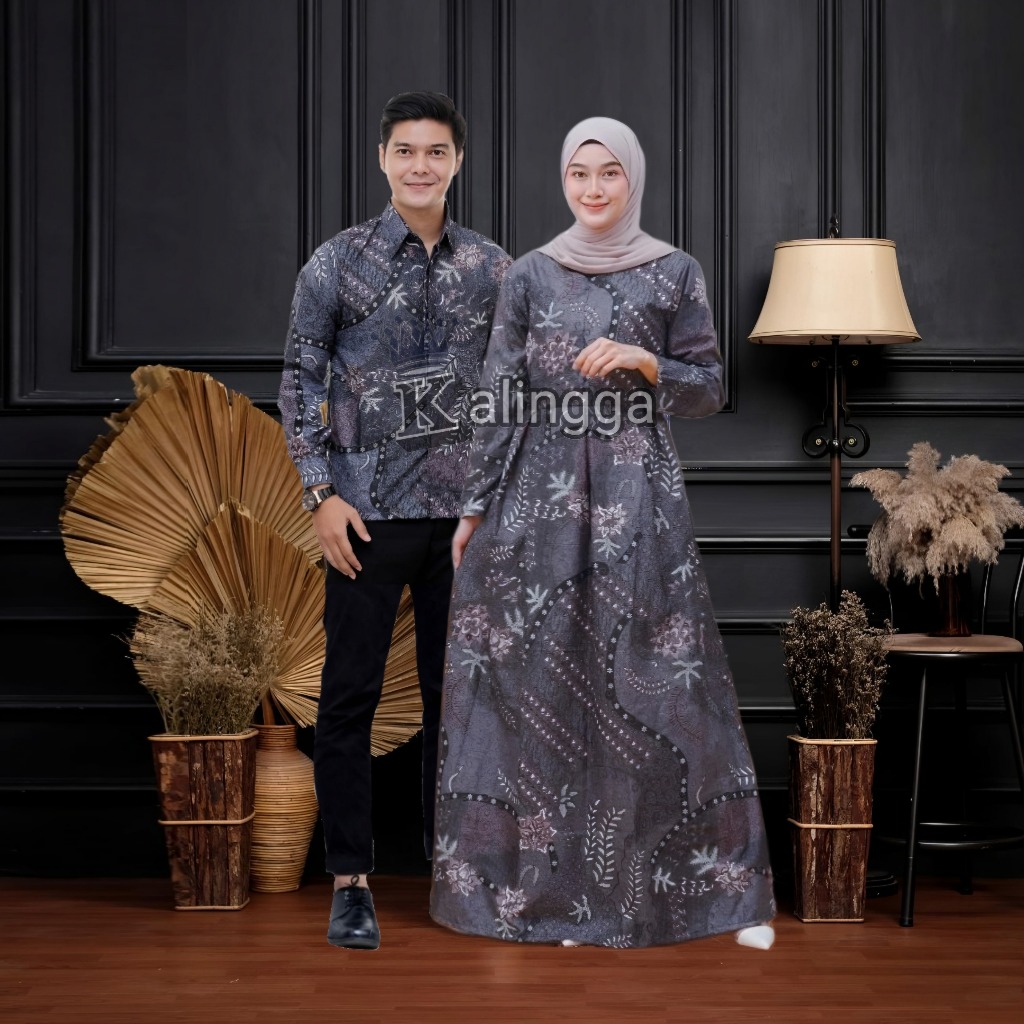 Batik Couple Sepasang Harga Paket Gamis Dan Kemeja Baju Kondangan Batik Sarimbit