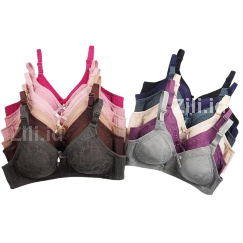 Bra BH Big Cup JUMBO Tanpa Kawat/ BH Brukat Full Cup C- D SIZE 36 - 46
