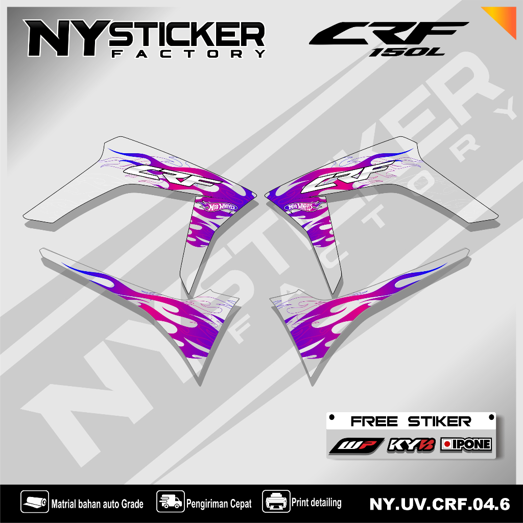Striping CRF 150L ORI List Stiker Variasi CRF CRF 150L Pola Minimalis 004