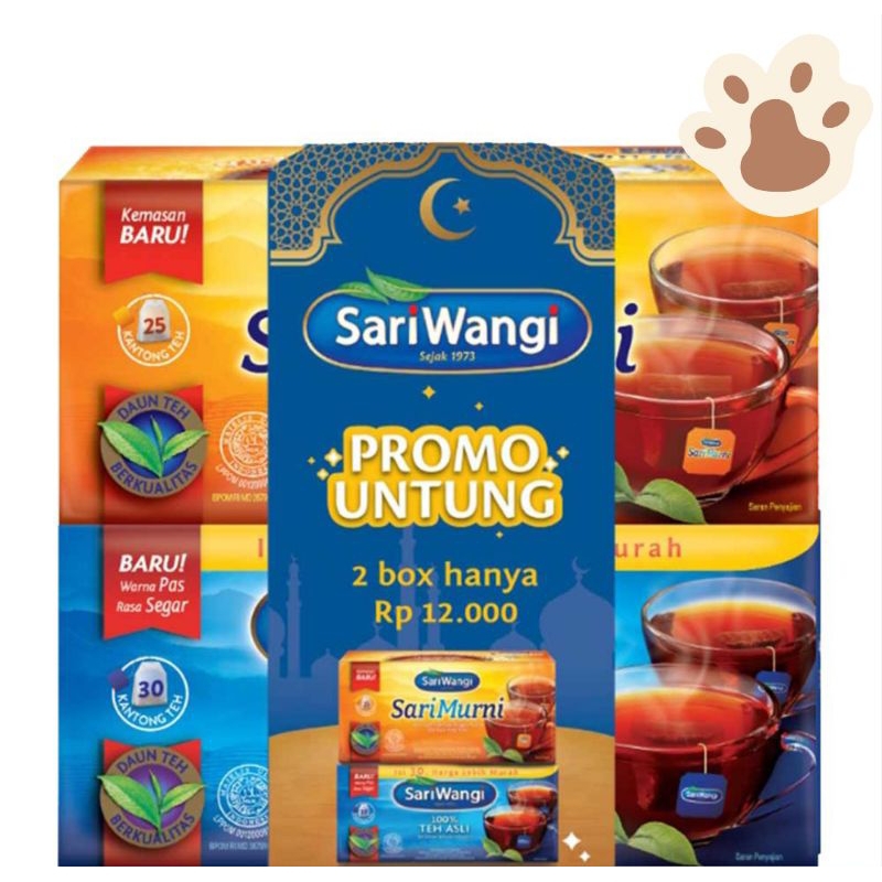 

Sari Wangi sari murni teh celup promo untung value pack