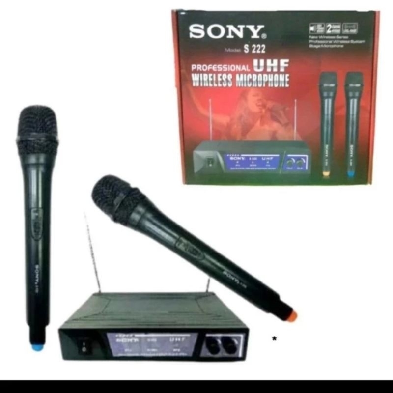 Mic Wireless Sony S-222 S222 Microphone  Wireless Handheld