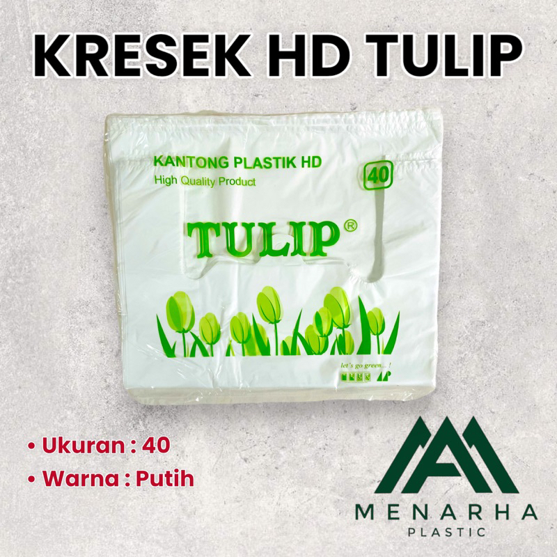 Kantong Kresek Putih Merk HD Tulip Ukuran 40