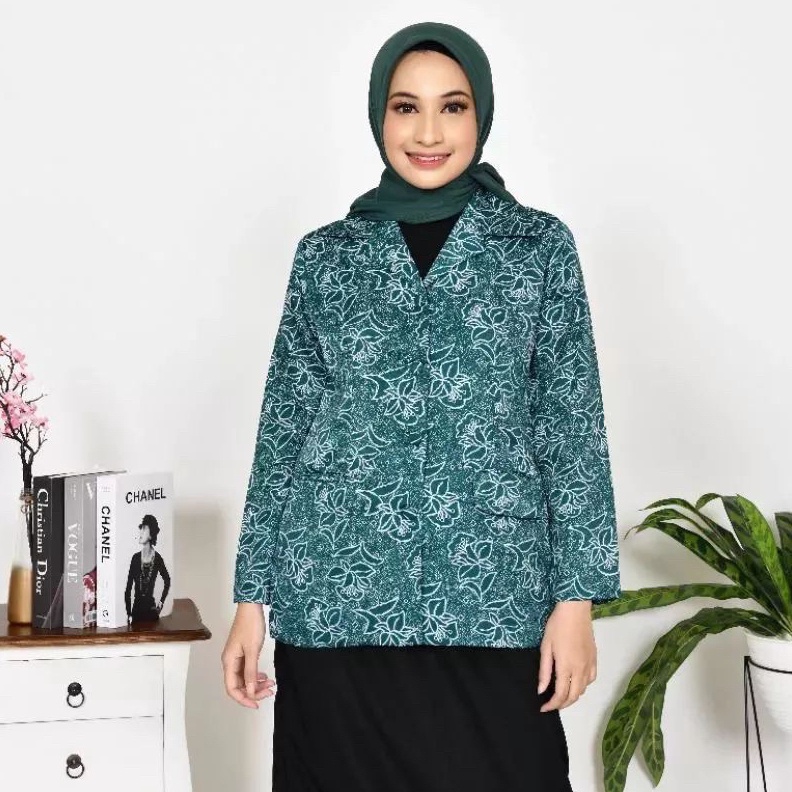 Dijual SERAGAM Batik PKK terbaru  Baju PKK terbaru  Batik PKK terbaru  seragam pkk hijau tosca